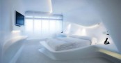 Light And Airy Futuristic Hotel Style Bedroom