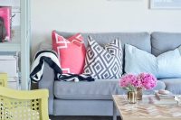 light grey Stockhold rug for a colorful living room
