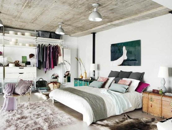 Loft-Like Bedroom