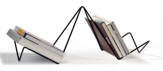 Minimalist Steel Books Organizer – Lako by Marko Macura
