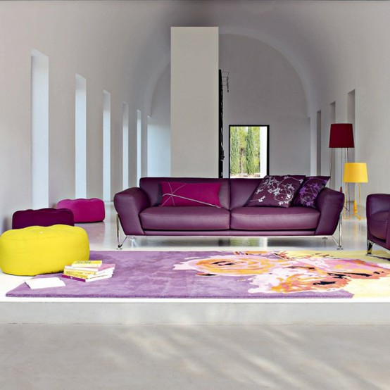 Minimalist But Colorful Living Room Design