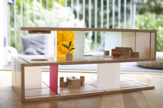 Minimalist Coffee Table And Dollhouse In One