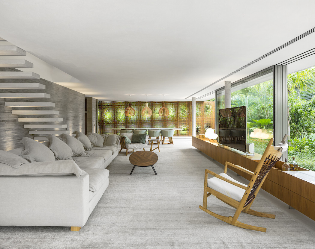 Minimalist concrete casa branca in the tropics  7