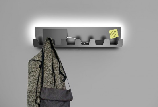 Minimalist Hanna Hanger With Ambient Light And A Charger