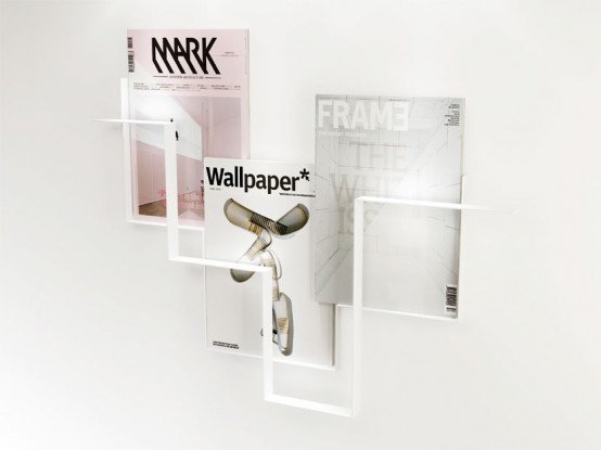 Minimalist Magazine Holder for Walls Made of Metal – Guidelines by Frederik Roije