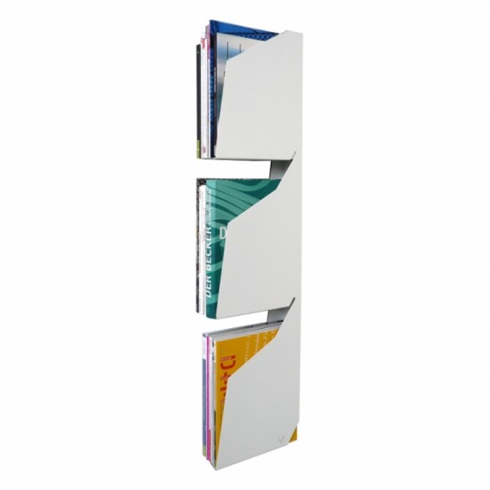 Minimalist and Sculptural Magazine Rack For Up To 30 Magazines