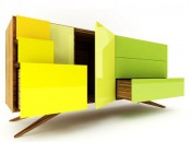 Minimalist Sideboard In Bright Colors Of Summer