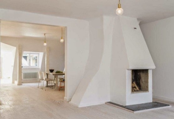 Minimalist Stockholm Apartment With Bright Orange Accents