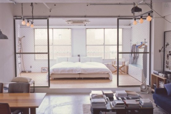 Minimalist Tokyo Loft With Industrial Touches