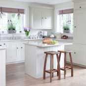 a cozy cottage kitchen design with an island