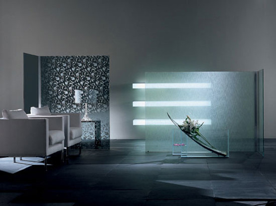 Modern Decorative Room Divider – Wall by Glass Italia