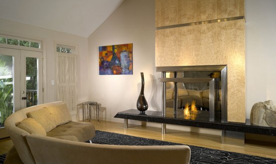 33 Real Life Examples of Using Modern Fireplaces in Home Decorating