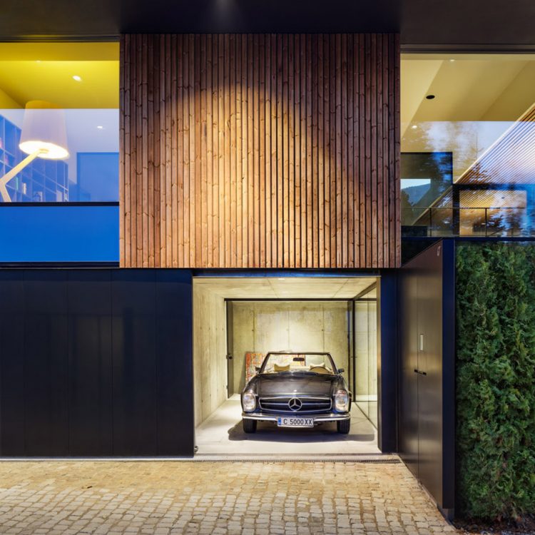 Modern House With A Retro Car As A Focal Point