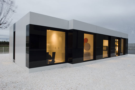 Sleek and Modern White Modular House by A-Cero