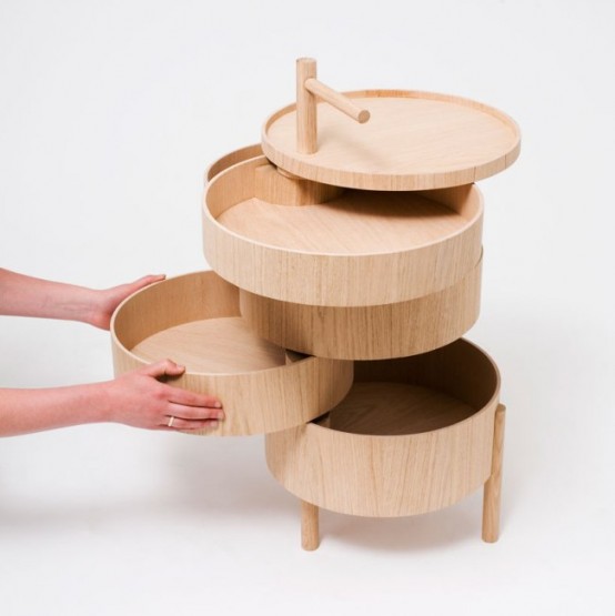 Modular Storage System Of Round Shape In The Best Traditions Of Japan