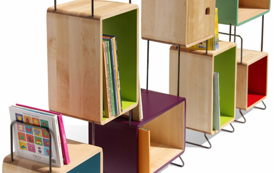 Modular Wood Metal Bookcase