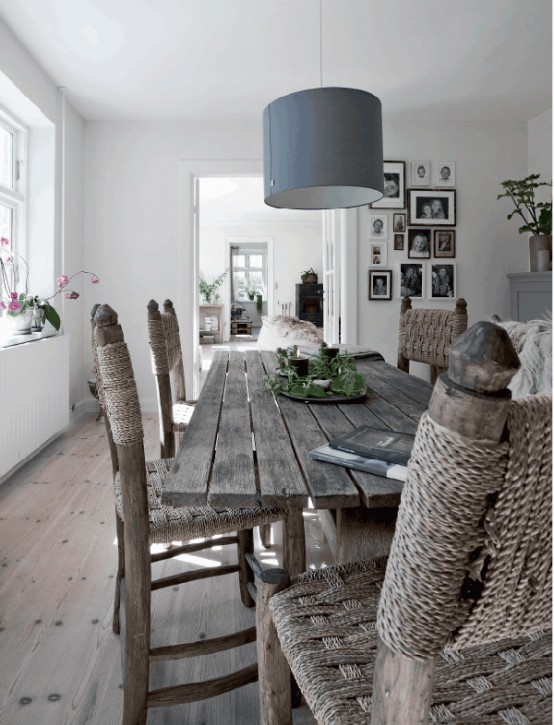 Neutral Rustic Danish House With Flea Market Finds