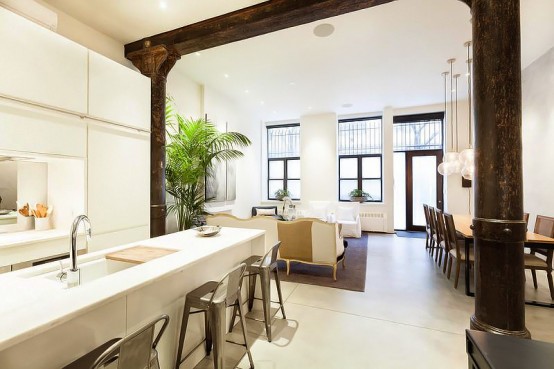 New York Loft Design With Classical Greco-Roman Touches