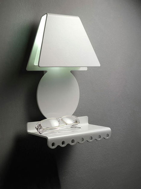 Shade Lamp Combined with Support Table – Sognibelli from Zeroombra