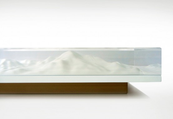 Oriental Landscape Sculpture Tea Table With A Philosophical Twist