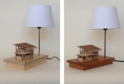 Original House Lamp With Wooden Home Models