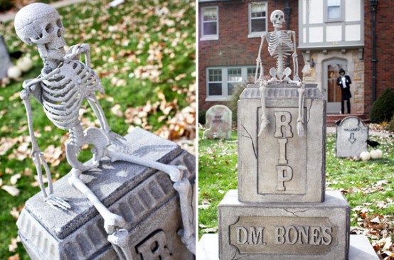 Adding skelets on grave markers you've made would make them way cooler.