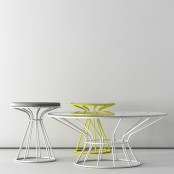 Painted Steel Coffee Tables And Stool