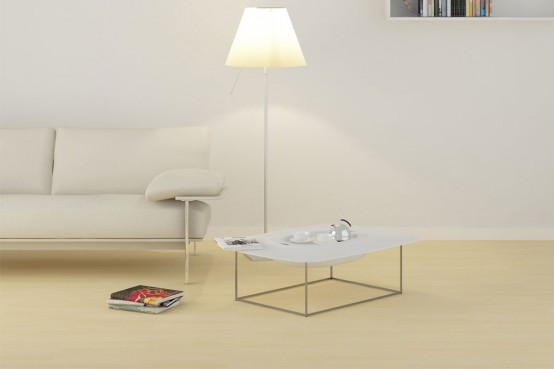 Coffee Table With a Hidden Storage Area and Tableware Tray – Pandora by Anzalone Bistacchi