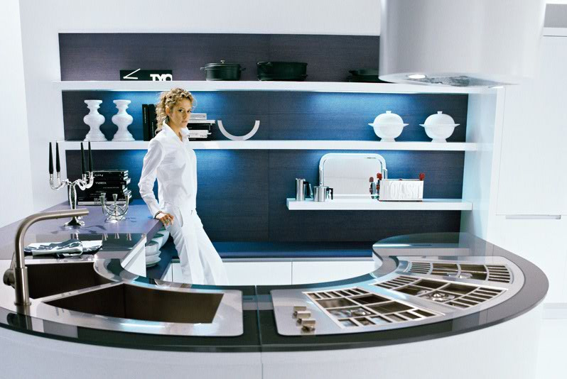 Pedini round futuristic kitchen