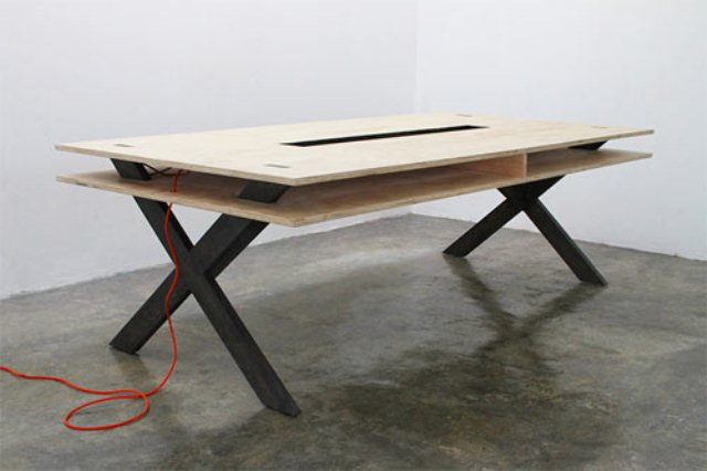Perfect Coworking Desk With A Second Layer Storage