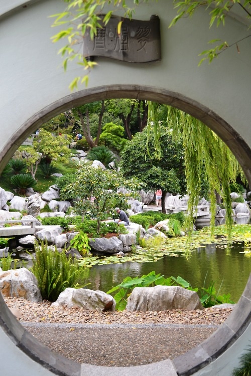 A key element in Japanese garden style is creating layers that can't be viewed all at once.