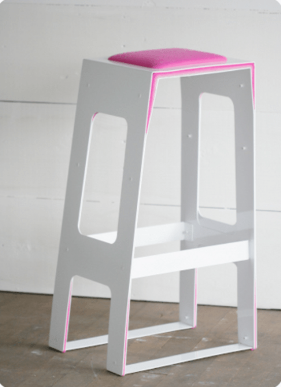 Pink Minimalist Bar Stool For Those Who In Love With Modern Interiors