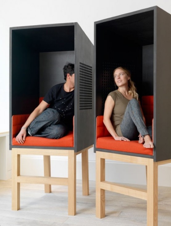 Pod-Like Seating For A Private Talk