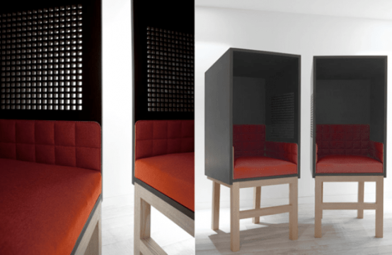 Pod Like Seating For A Private Talk