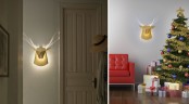 Popup Reindeer Cardboard Light With Shiny Antlers