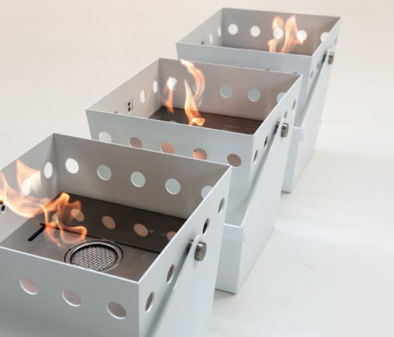 Portable Ethanol Fireplace With An Aroma Diffuser