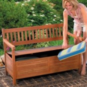 practical storage bench for outdoors