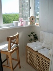 ikea storage bench is perfect for a balcony
