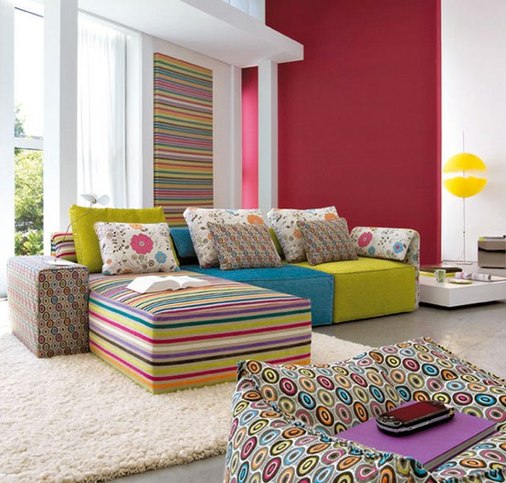 Pretty Colorful Living Room