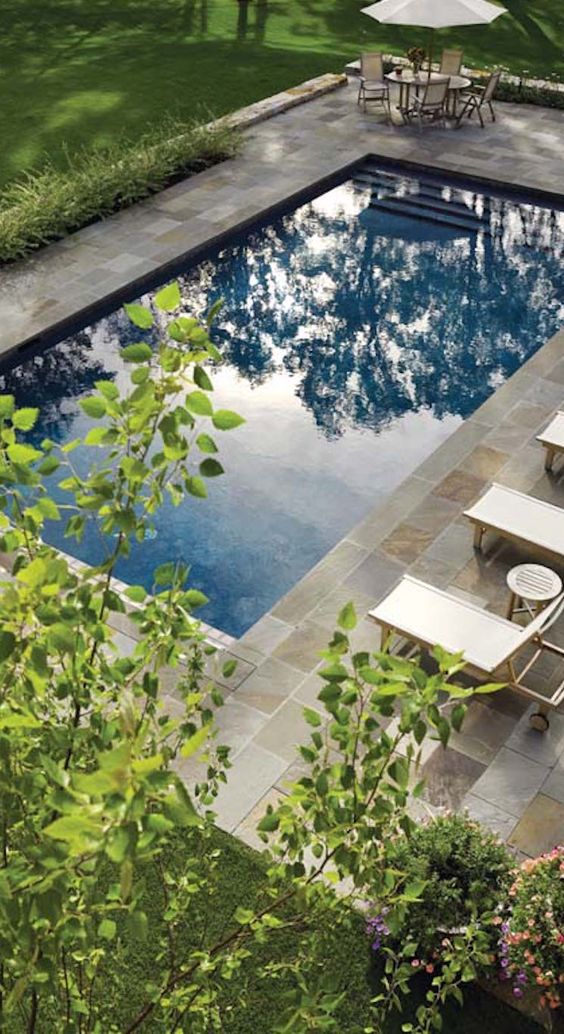 rectangle outdoor swimming pool