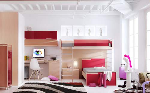 Red Teen Room