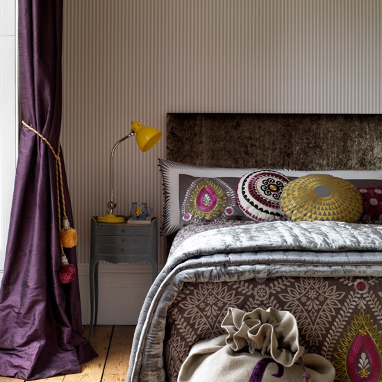 Layered patterns and textures is one of the main characteristics of boho style interiors.