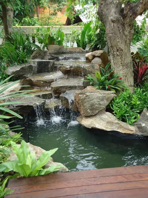 Relaxing Backyard And Garden Waterfalls