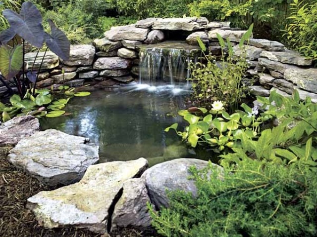 If you're designing a zen garden then you should forget to construct a stone waterfall there.