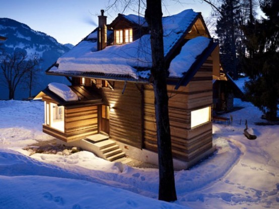 Renovation Of Century Old Chalet In Swiss Alps