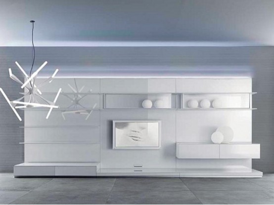 Rimadesio Completely White Living Room Furniture