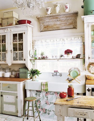 Romantic Rustic Vintage Kitchen