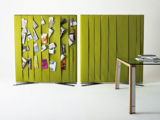 Practical Room Divider With Storage for Magazines or Photos