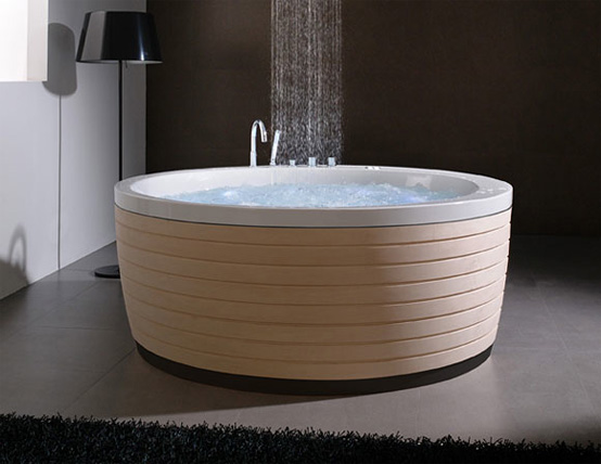 Round Acrylic Bathtub With a Cool Skirt – Soleil by Porcelanosa