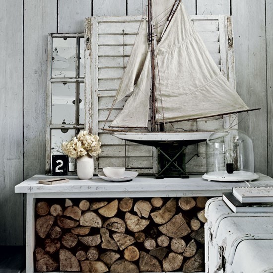 Rustic Coastal House Of Stone Gray Color